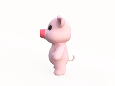 Little animal baby - Pig cute - Character005 Low-poly 3D model