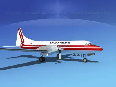 Convair CV-580 Lincoln Airways 3D model