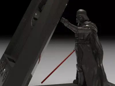 Star Wars phone holder Darth Vader 3D print model Stl file 3D print model
