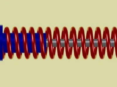 Shocks metal spring Free 3D model