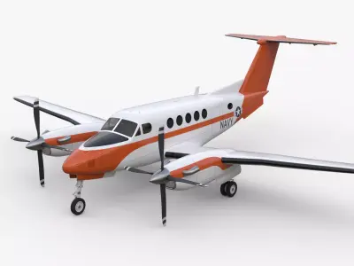 Beechcraft King Air Navy Edition 3D model