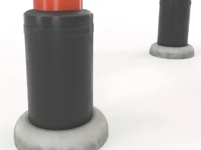 Japanese Torii Gate Low-poly 3D model