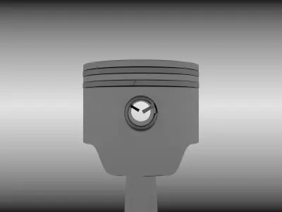 Piston and crankshaft assembly 3D model