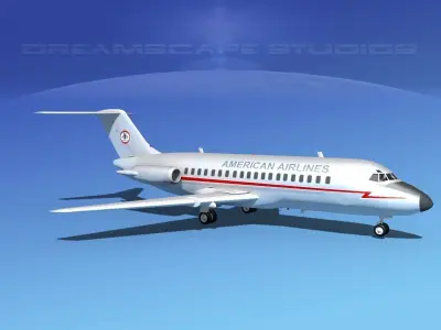 Douglas DC-9-15 American Airlines 3D model