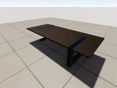 BEAUTIFUL TABLE MANUFACTURED IN WOOD AND METAL Free 3D model