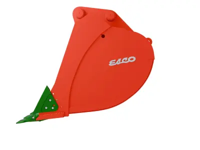ESCO Flat Bottom Bucket HeavyDuty Construction for Excavators Low-poly 3D model