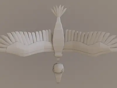 Vulture 3D Model Lowpoloy Free low-poly 3D model