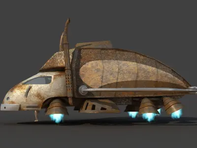 Futuristic Garbage Truck 3D model