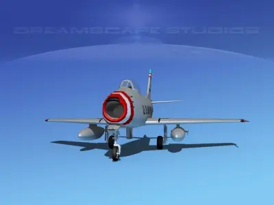 North American F-86 Sabre Jet V08 Ma ANG 3D model