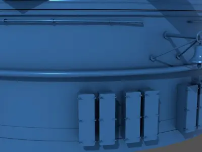 381mm WW2 Italian turret n3 - Commercial license - 1-200 scale 3D print model