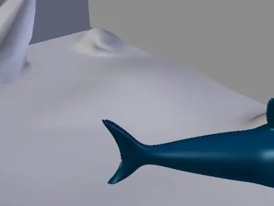 shark blender animation Free 3D model