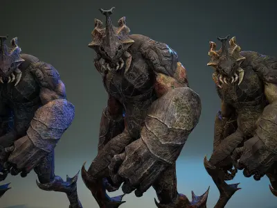 Armored Beetle 03 Low-poly 3D model