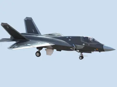 Chinese J35 Stealth Jet Fighter 3D model