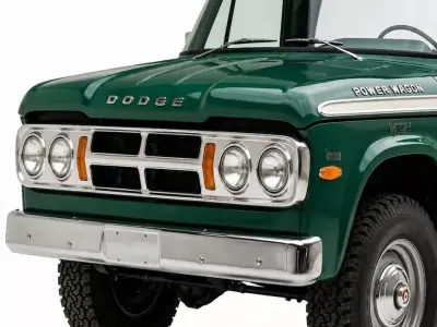 Classic 1960s Dodge Power Wagon W100 Pickup Truck 3D model