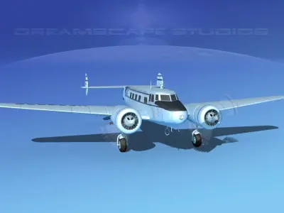 Lockheed L10 Electra Pan Am 3D model