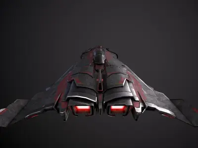 Spaceship Unitron Game Ready 4k Textures Low-poly 3D model