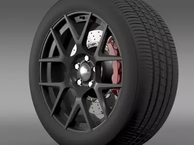 Dodge Challenger RT Shaker wheel 2015 3D model