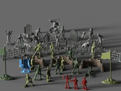 3D Scanned Miniatures collection 3D model