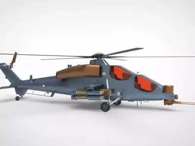 Agusta A129 Mangusta mettalic 3D model