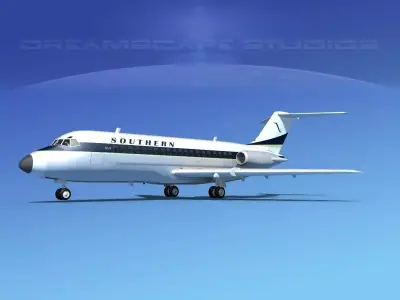 Douglas DC-9-15 Southern 1 3D model