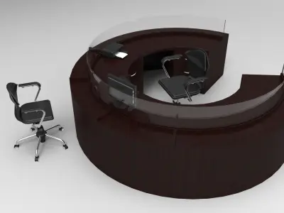 pc table 7  it is specially designed for bank or post office  Free 3D model