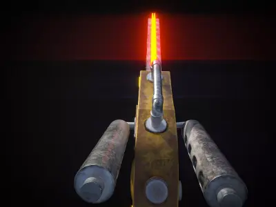 Sci Fi Energy Chainsaw Futuristic Weapon 3D model