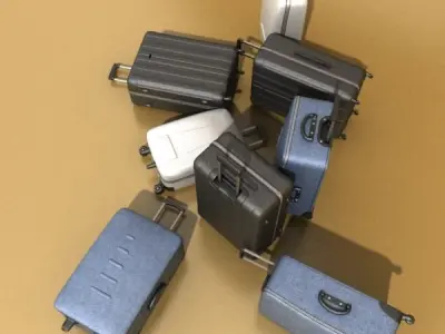 Suitcase Collection High Detail 3D model