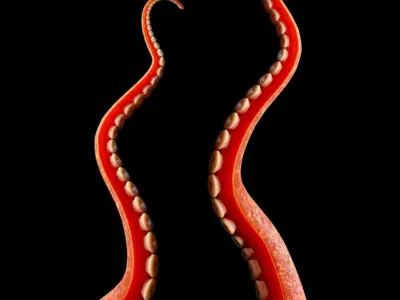 Tentacle Animation System Low-poly 3D model