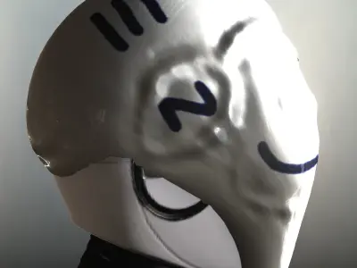 Blue Ghost Helmet Low-poly 3D model