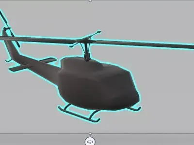 uh1 helicopter Free 3D model