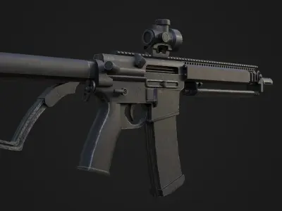 AR15 223 Rifle Game Ready Low-poly 3D model