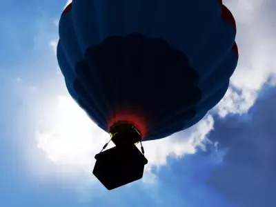 Hot air balloon- Low-poly 3D model