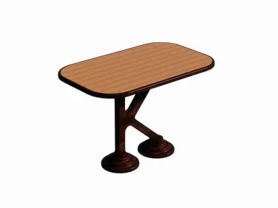 Table - K Type Leg 3D model