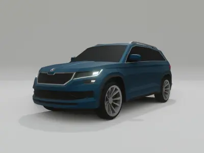 Skoda Kodiaq low poly 3D model Low-poly 3D model