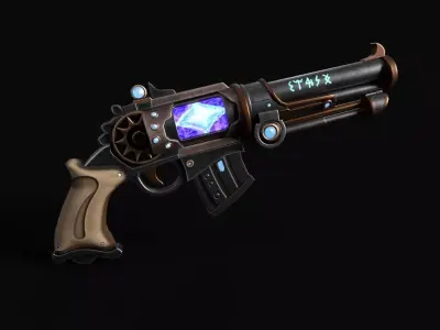 Gun 3D Model Low-poly 3D model