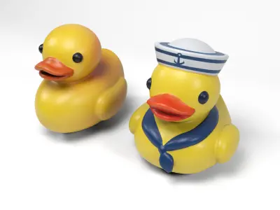 Ducklings Low-poly 3D model