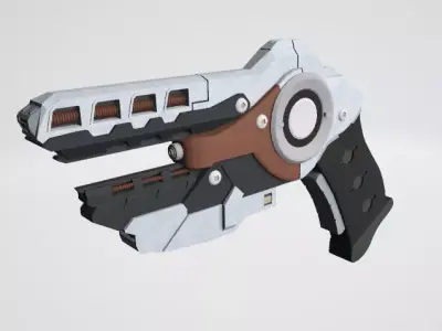 Pistol Ender Game Low-poly 3D model