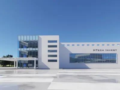 industrial building Low-poly 3D model