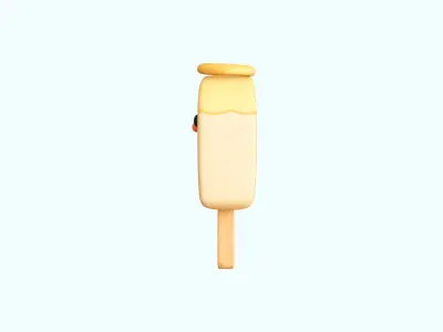 LowPoly Kawaii Angel Ice Cream Low-poly 3D model