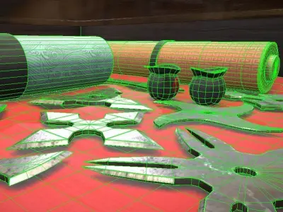 Ninja Starter Kit Low-poly 3D model