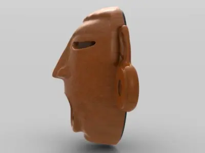 Aztec Mask Xipe-Totec 3D model