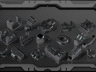 kitbash hard surface pack automatic num3 3D model