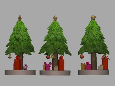 Christmas trees and related items 3D Print Model Free 3D print model