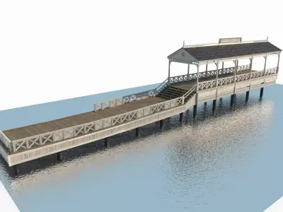 Building water walkways in the steam age 3D model