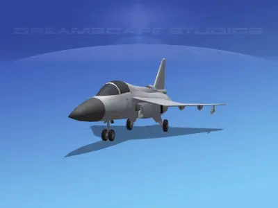 HAL Tejas Fighter Bare Metal Low-poly 3D model