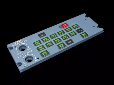 Airbus A320 Ecam Panel 3D print model
