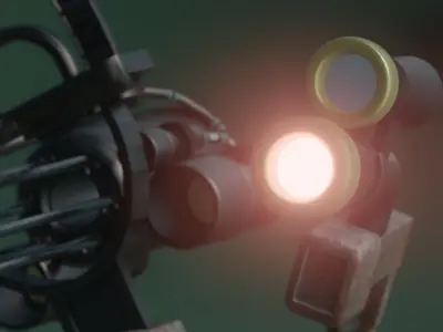 CG Guns with rig and textures 3D model