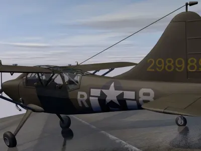 Stinson L-5 Sentinel 3D model