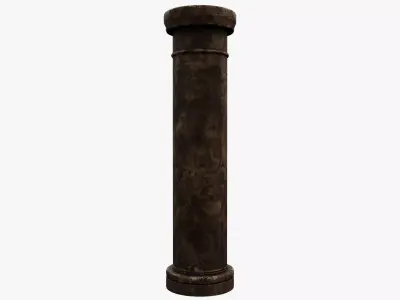 Column wooden Low-poly 3D model