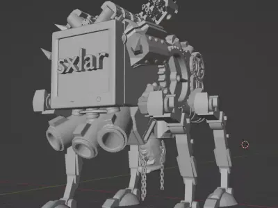 Robot Walker Free 3D model